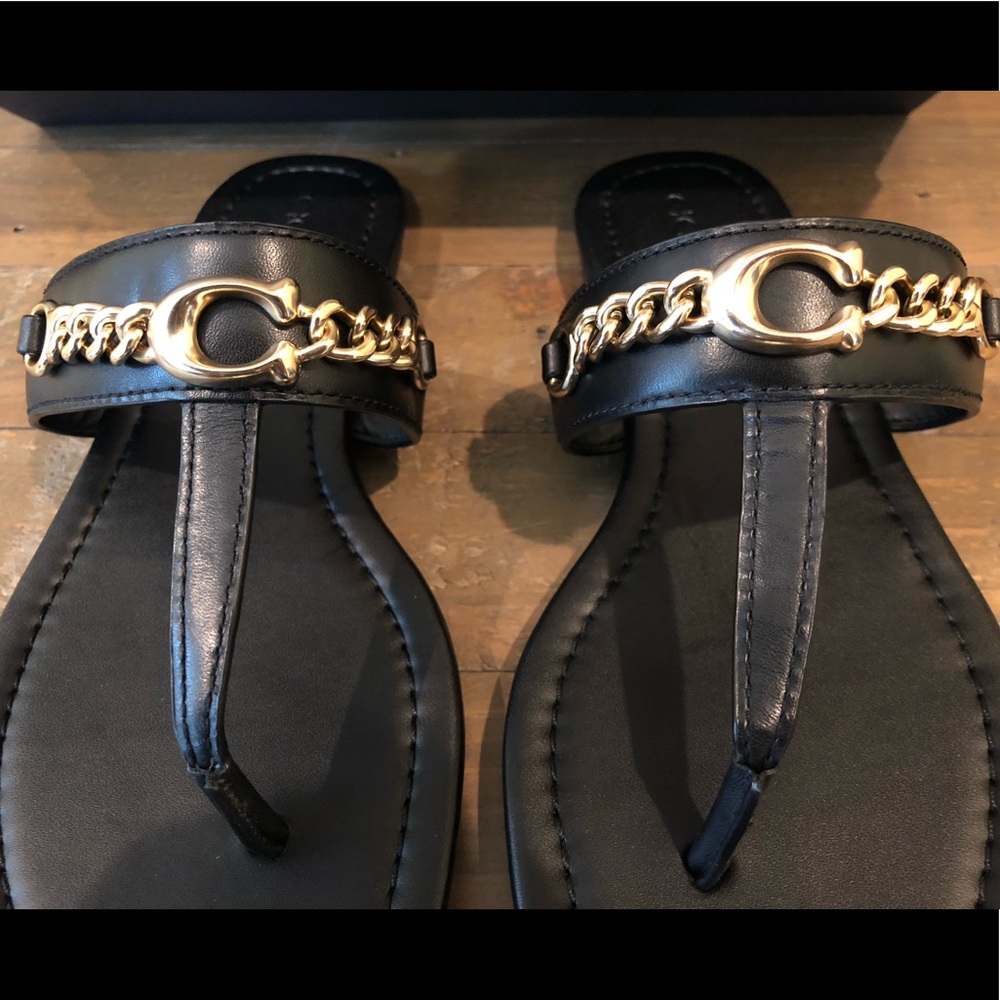 NWT Authentic Coach Jaclyn Leather Sandal - Picture 5 of 8